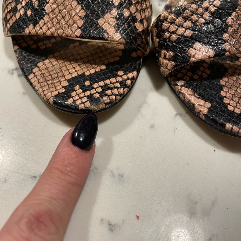 Sam Edelman Yaro Python-Embossed Leather Block-He… - image 5